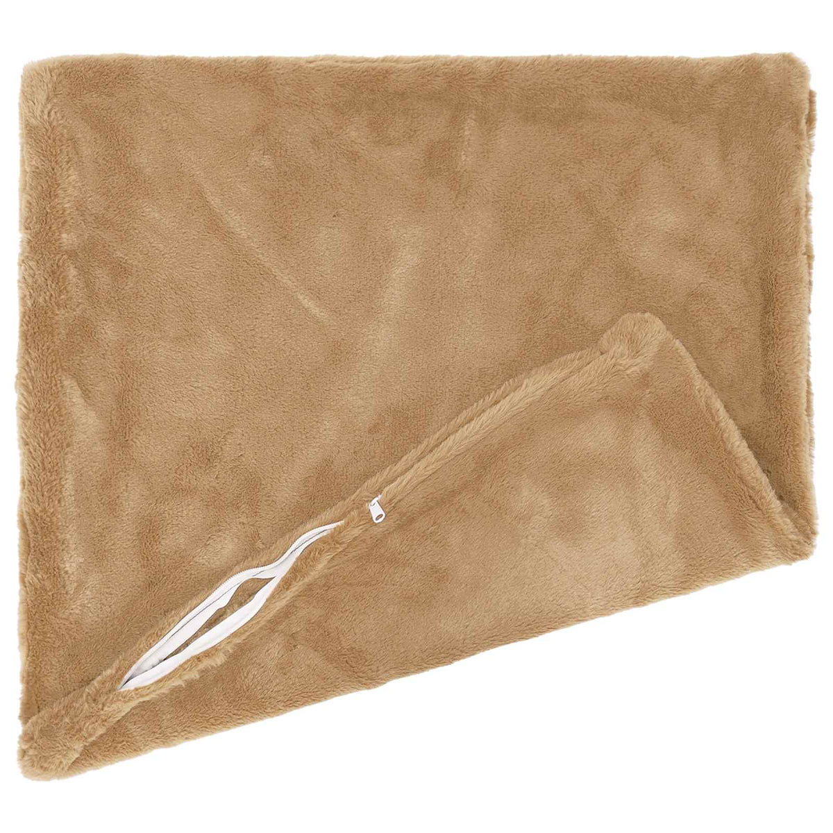 Cushion Cover 6 pcs HEERLEN Taupe 50 x 50 cm Faux Rabbit Fur