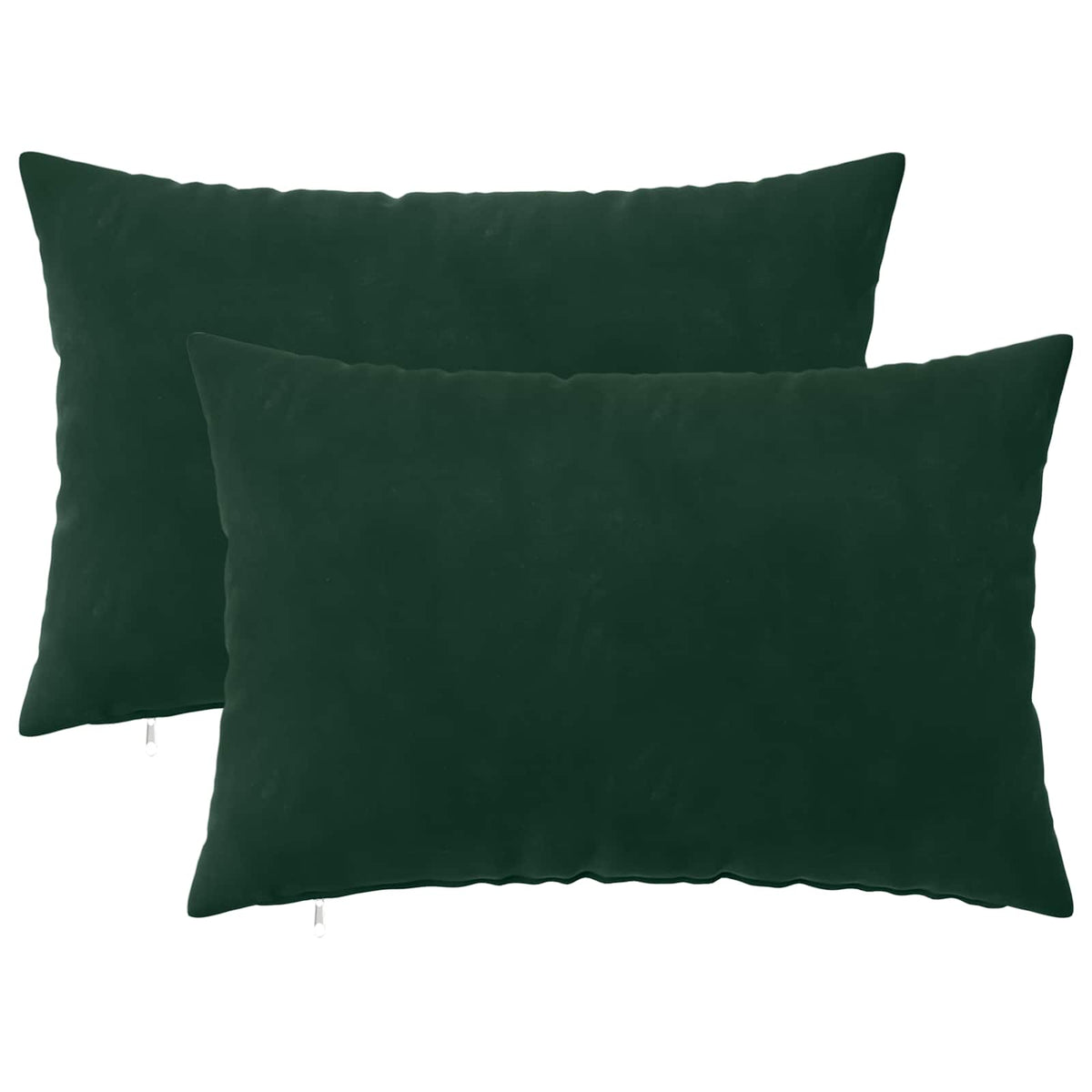 Cushion Cover 2 pcs HEERLEN Dark Green 50 x 70 cm Velvet