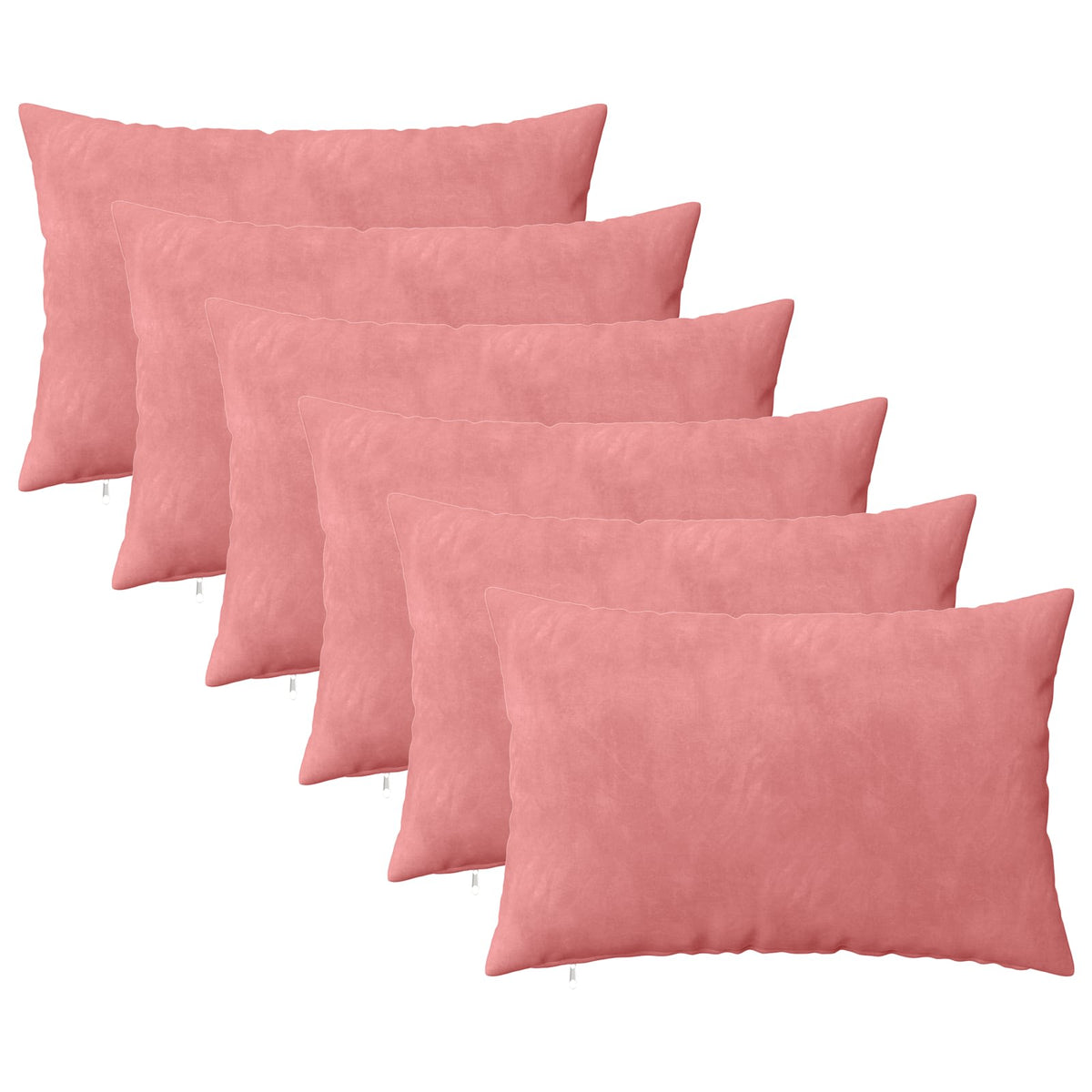 Cushion Cover 6 pcs HEERLEN Pink 50 x 70 cm Velvet