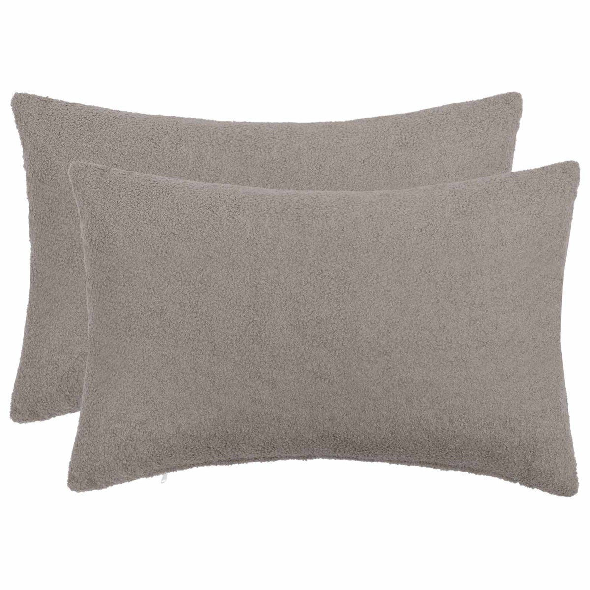 Cushion Cover 2 pcs HEERLEN Light Grey 50 x 70 cm Bouclé