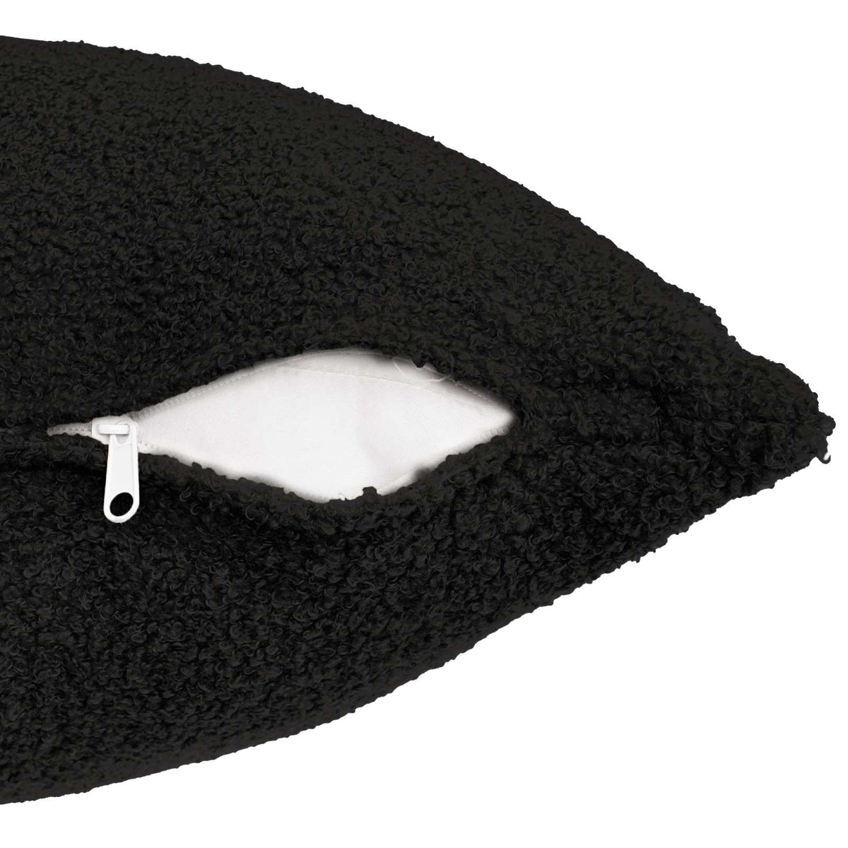 Cushion Cover 6 pcs HEERLEN Black 50 x 70 cm Bouclé