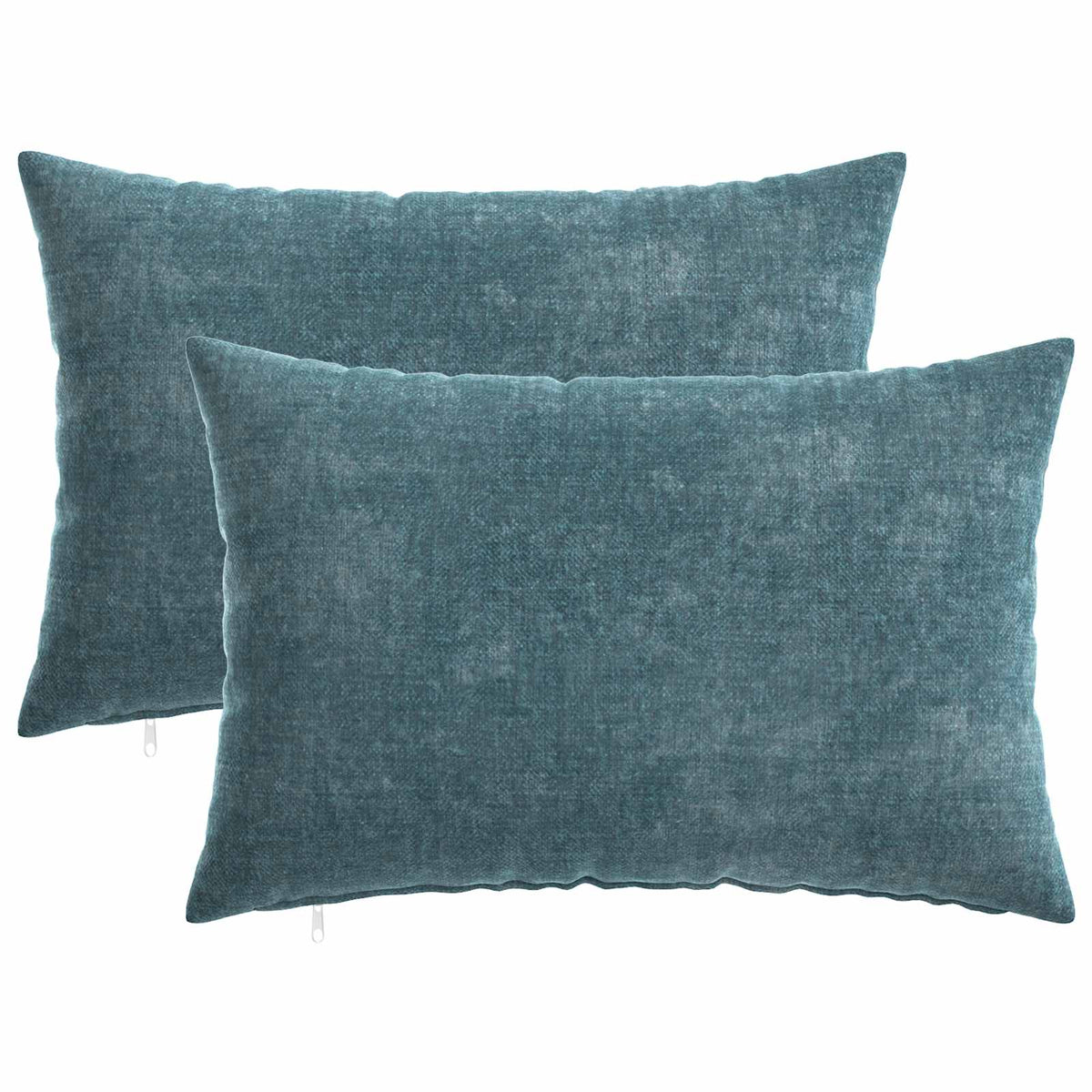 Cushion Cover 2 pcs HEERLEN Blue 50 x 70 cm Chenille Fabric