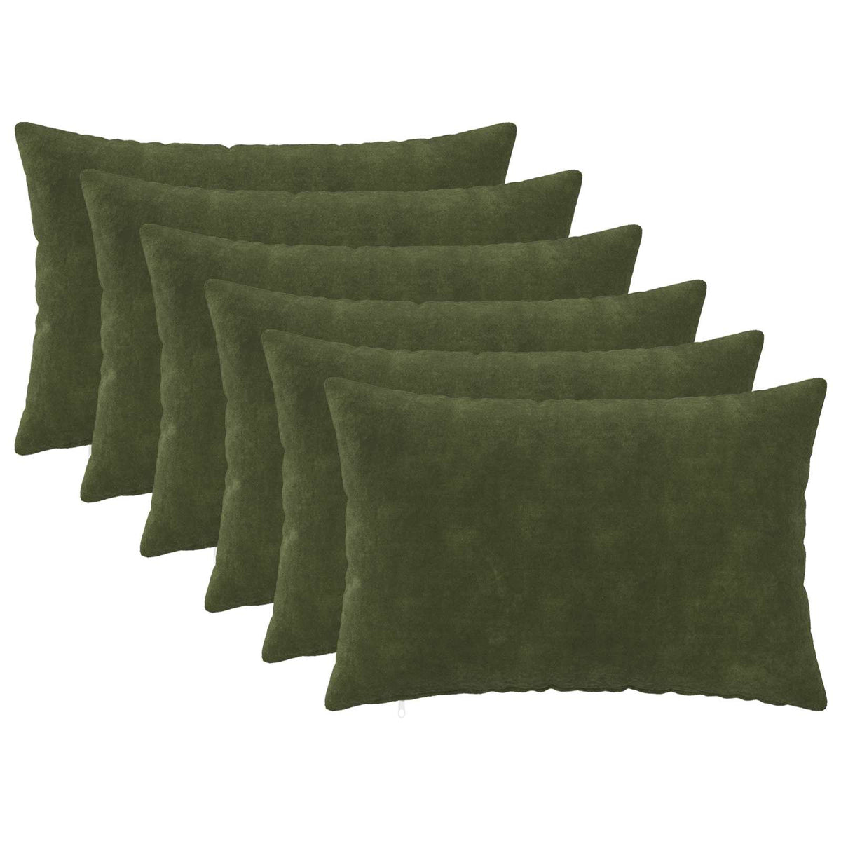 Cushion Cover 6 pcs HEERLEN Green 50 x 70 cm Microfiber Fleece