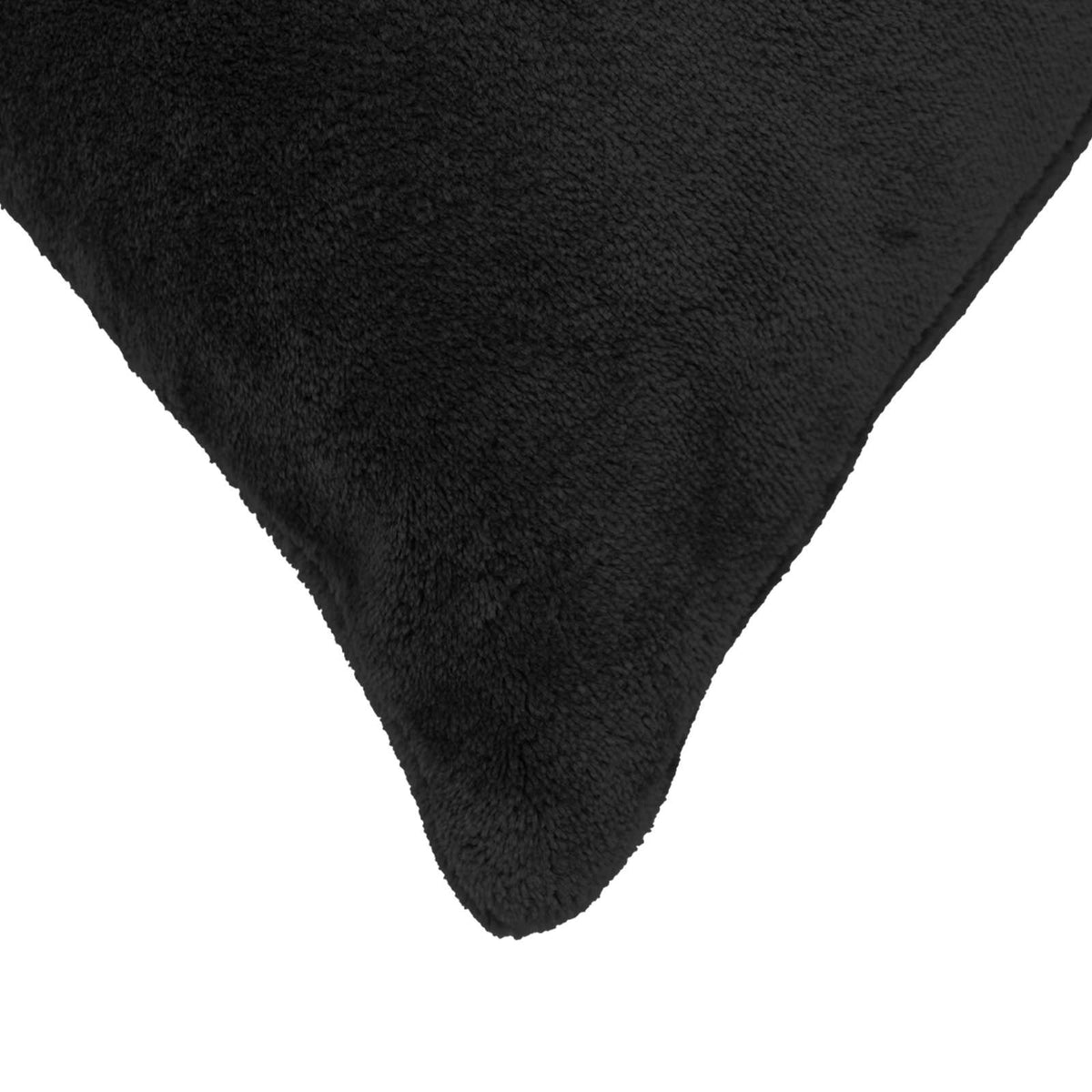 Cushion Cover 2 pcs HEERLEN Black 50 x 70 cm Flannel