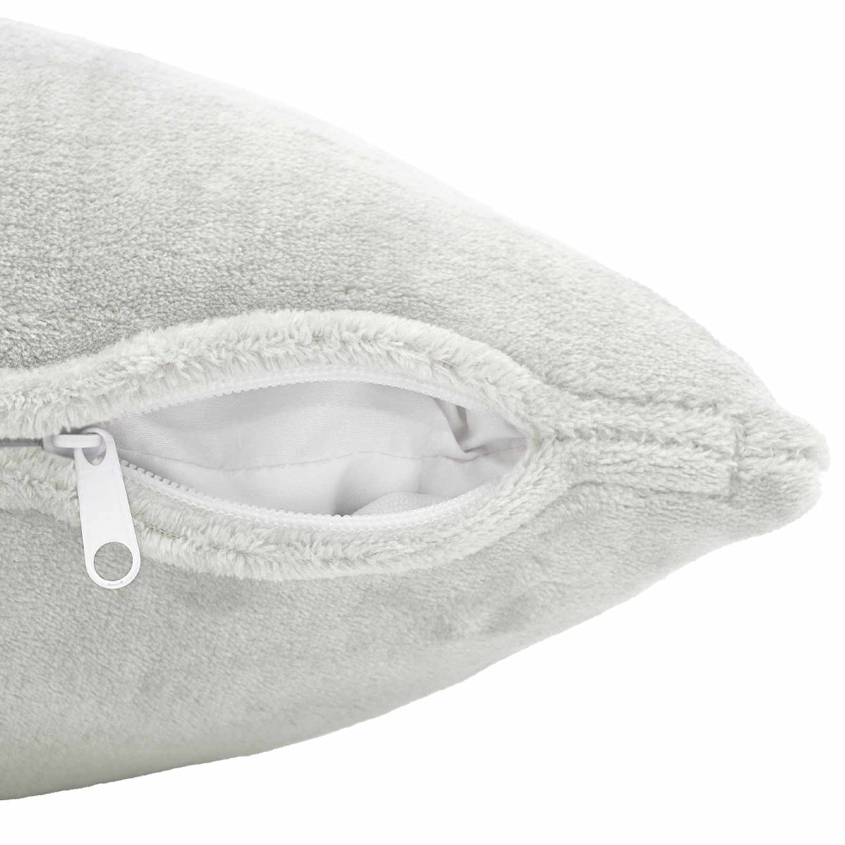 Cushion Cover 2 pcs HEERLEN Light Grey 50 x 70 cm Flannel