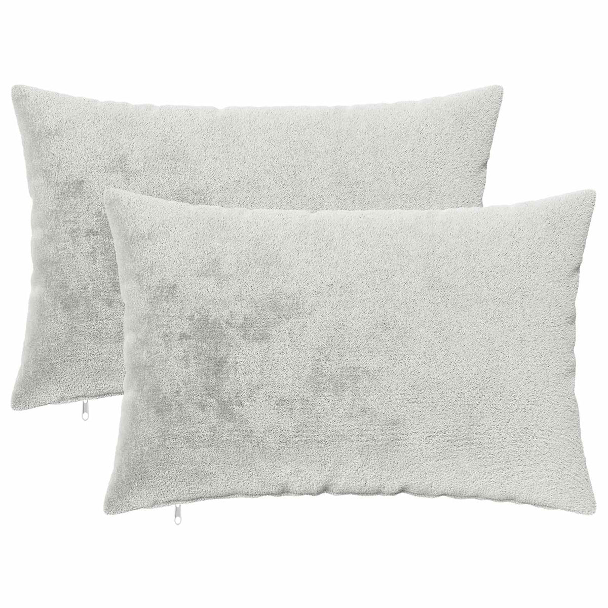 Cushion Cover 2 pcs HEERLEN Light Grey 50 x 70 cm Flannel