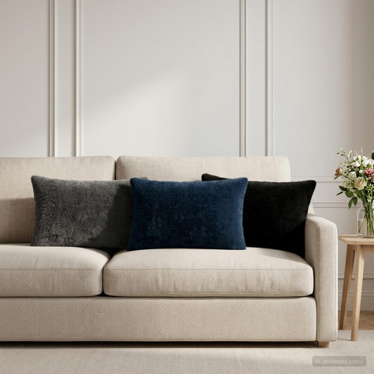 Cushion Cover 6 pcs HEERLEN Navy Blue 50 x 70 cm