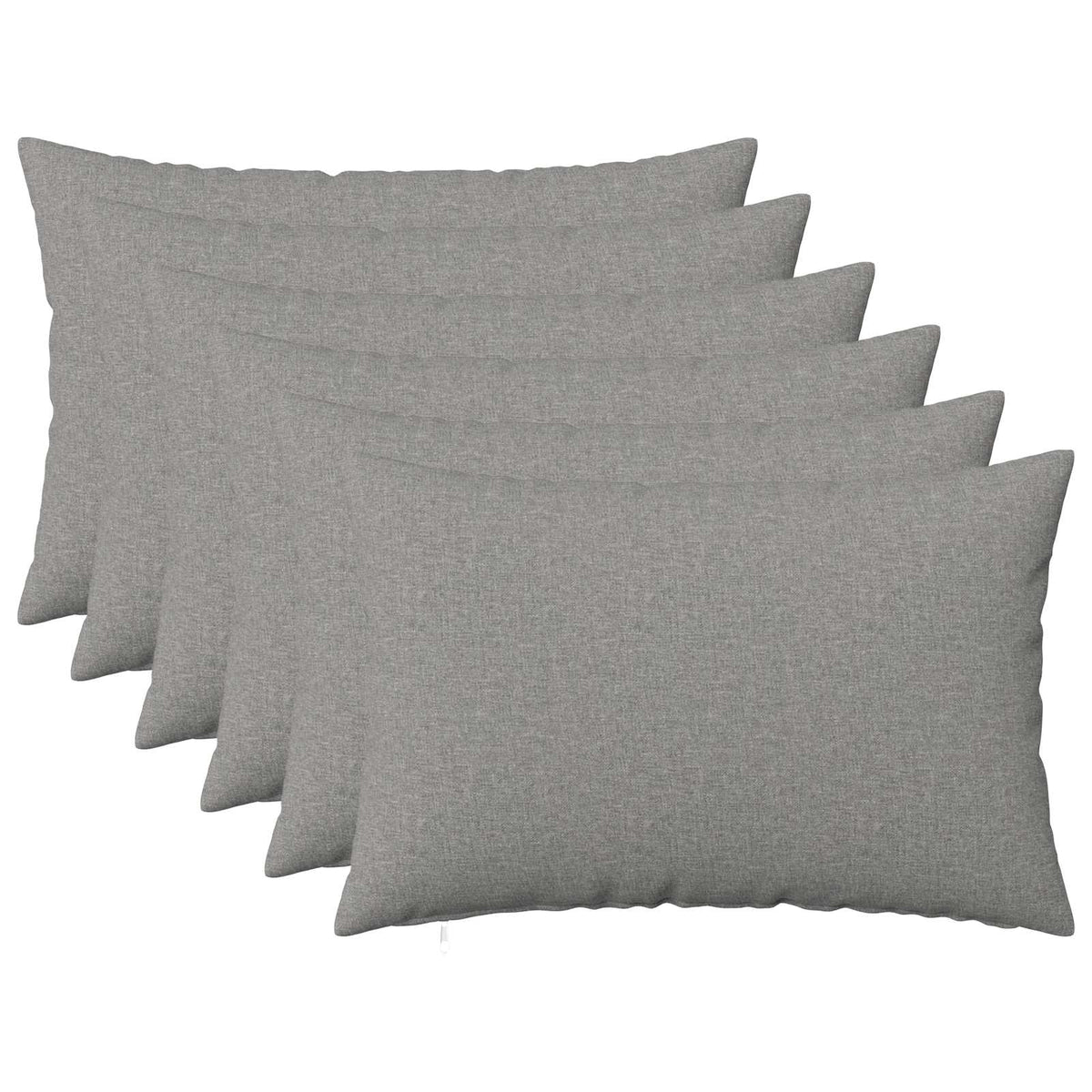 Cushion Cover 6 pcs HEERLEN Cloud Grey 50 x 75 cm Fabric