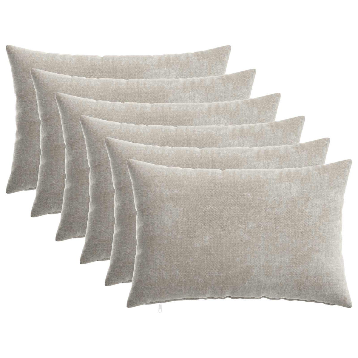 Cushion Cover 6 pcs HEERLEN Light Grey 50 x 75 cm