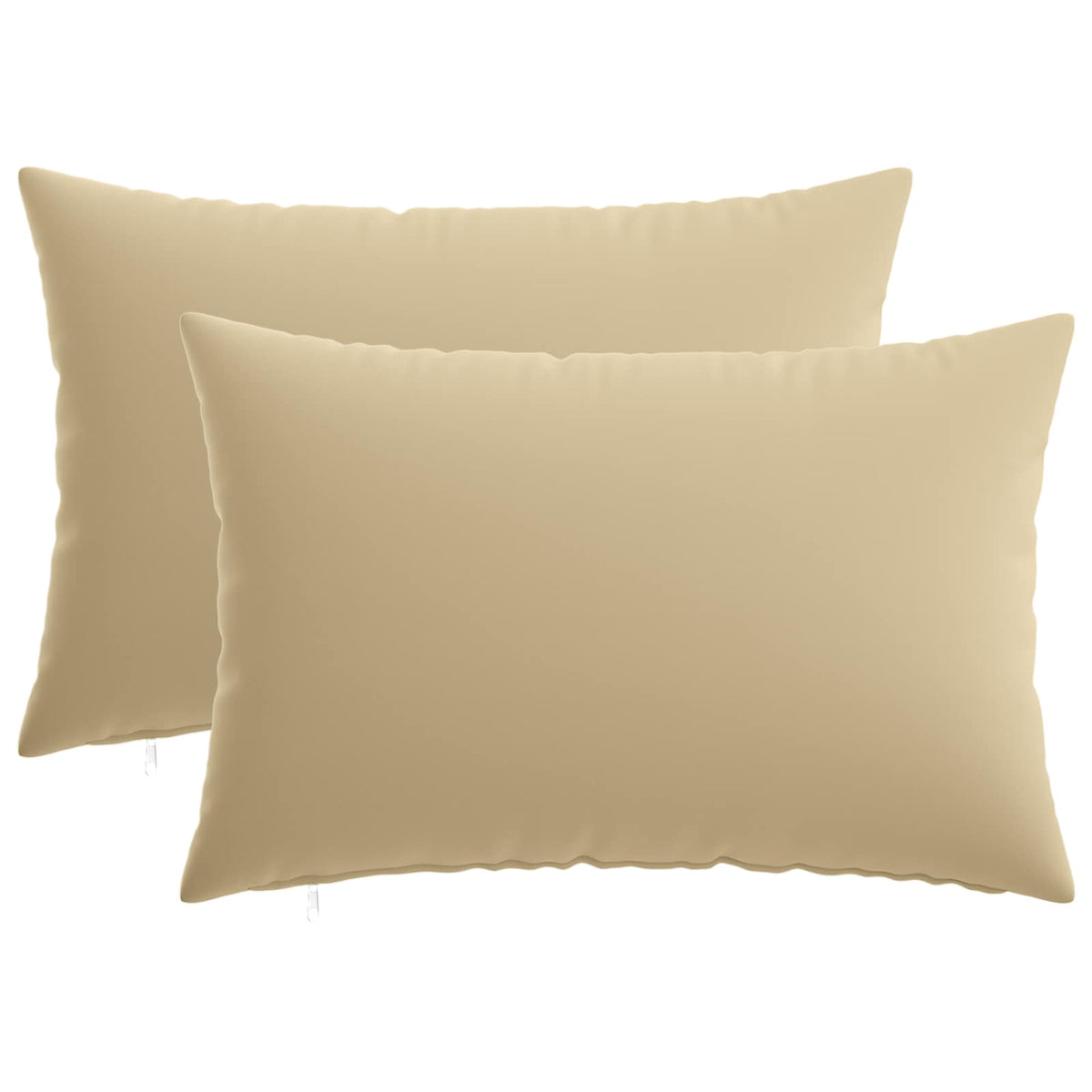 Cushion Cover 2 pcs HEERLEN Beige 50 x 75 cm Polyester
