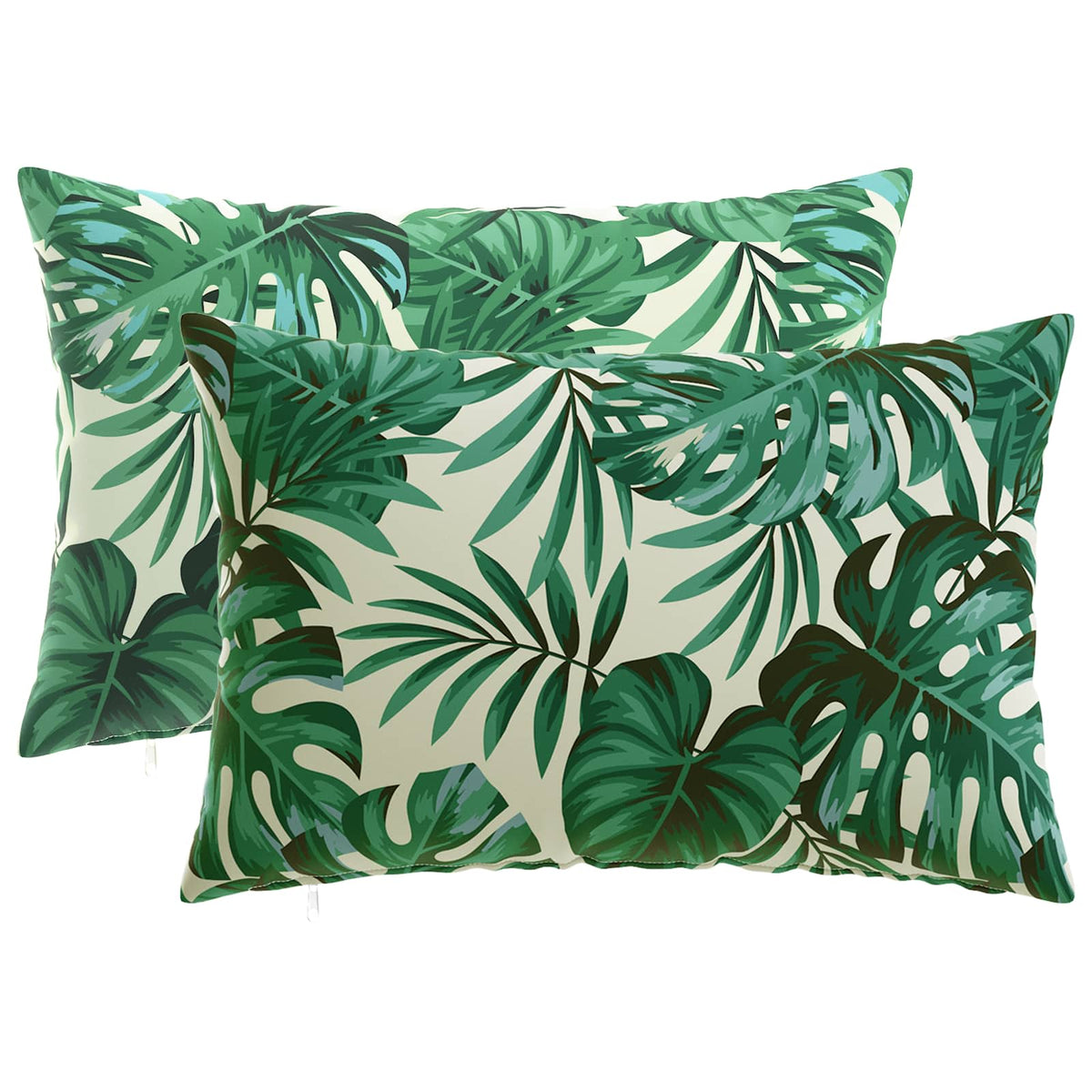 Cushion Cover 2 pcs HEERLEN Leaf Pattern 50 x 75 cm Polyester
