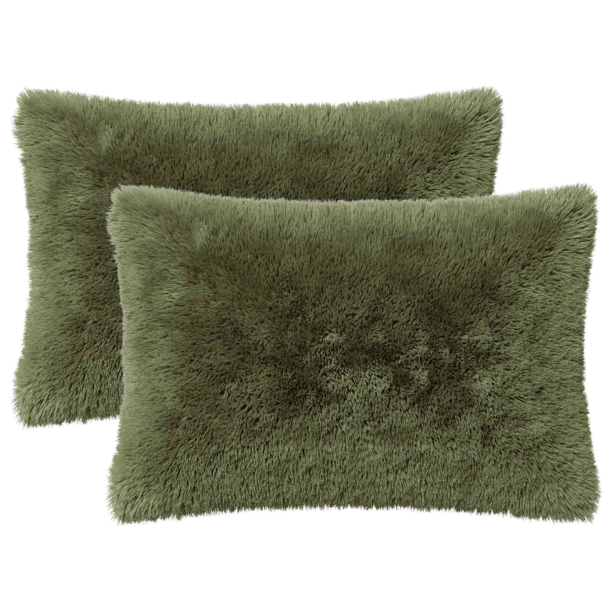 Cushion Cover 2 pcs HEERLEN Green 50 x 75 cm PV Fleece