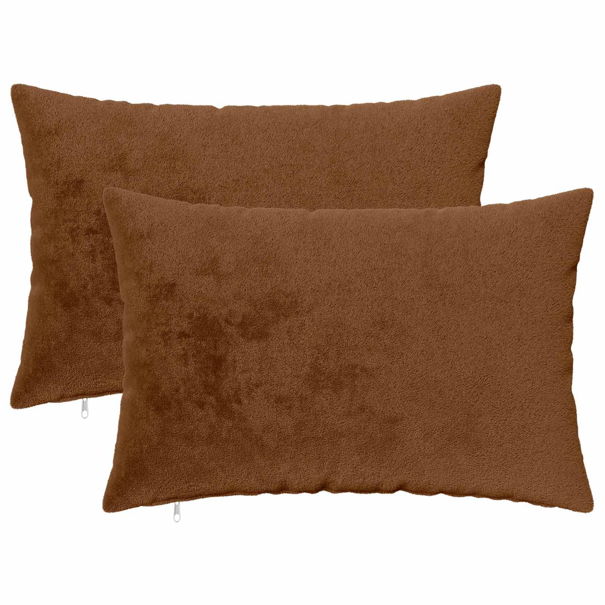 Cushion Cover 2 pcs HEERLEN Light Brown 50 x 75 cm Flannel