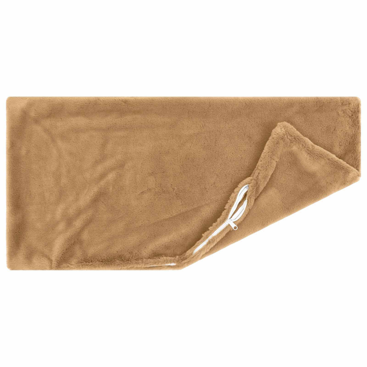 Cushion Cover 2 pcs HEERLEN Taupe 50 x 75 cm Faux Rabbit Fur
