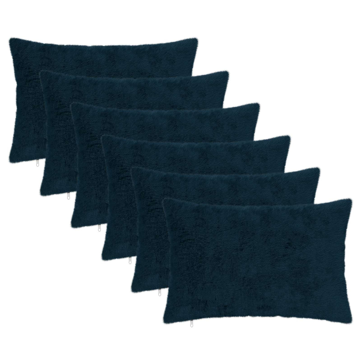 Cushion Cover 6 pcs HEERLEN Navy Blue 50 x 75 cm