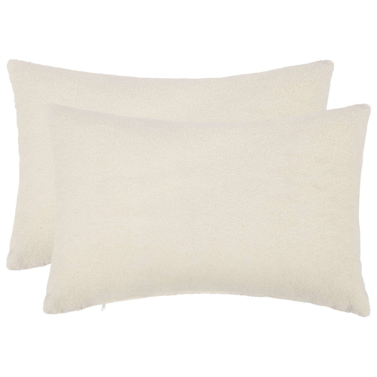 Cushion Cover 2 pcs HEERLEN Cream 50 x 80 cm Bouclé