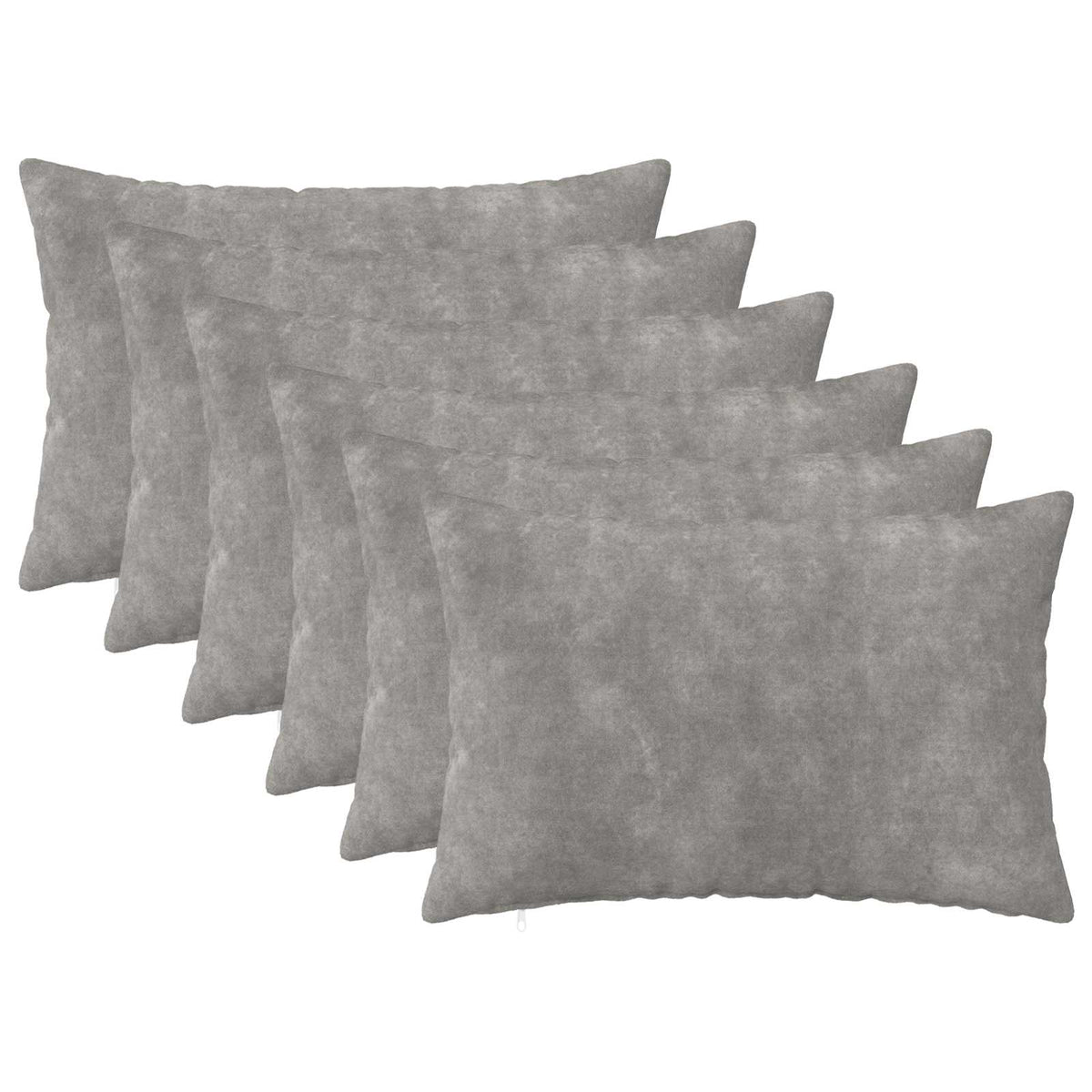 Cushion Cover 6 pcs HEERLEN Light Grey 50 x 80 cm