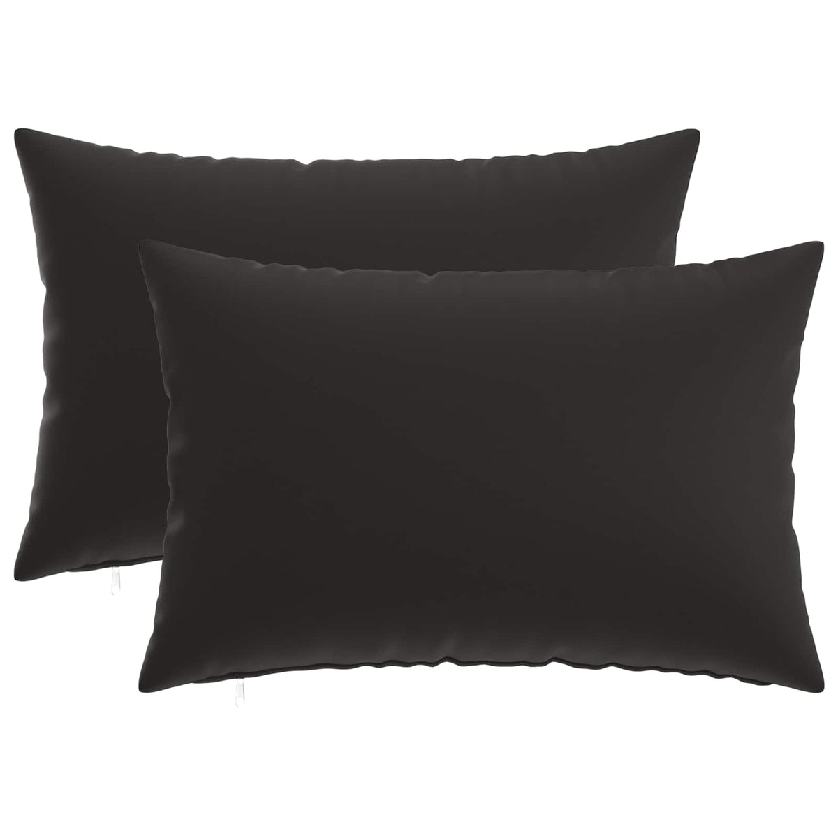 Cushion Cover 2 pcs HEERLEN Black 50 x 80 cm Polyester