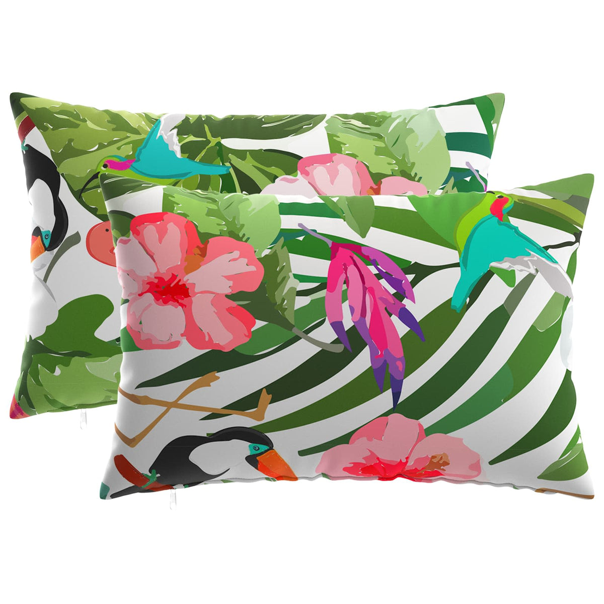 Cushion Cover 2 pcs HEERLEN Multicolour 50 x 80 cm Polyester