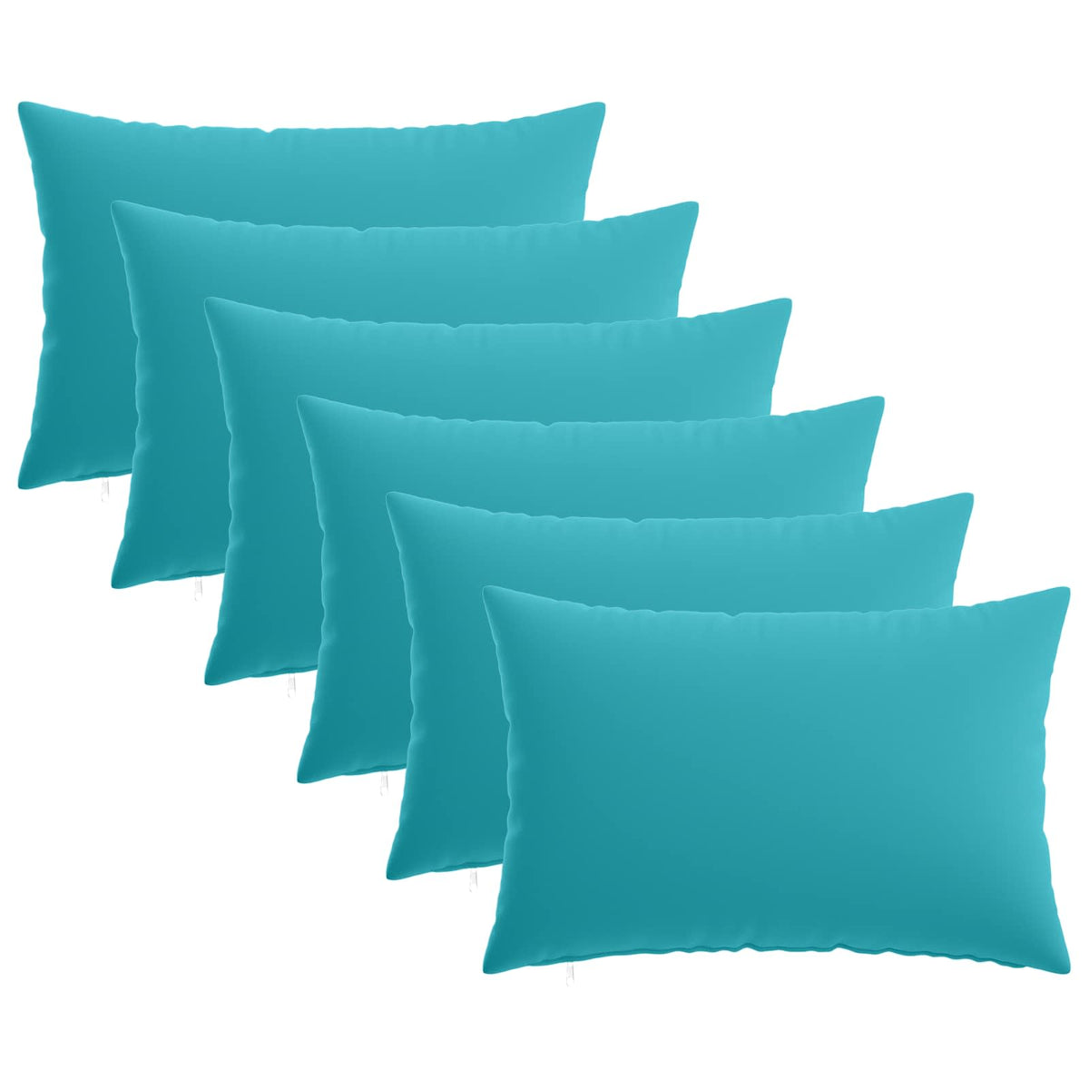 Cushion Cover 6 pcs HEERLEN Turquoise 50 x 80 cm Polyester