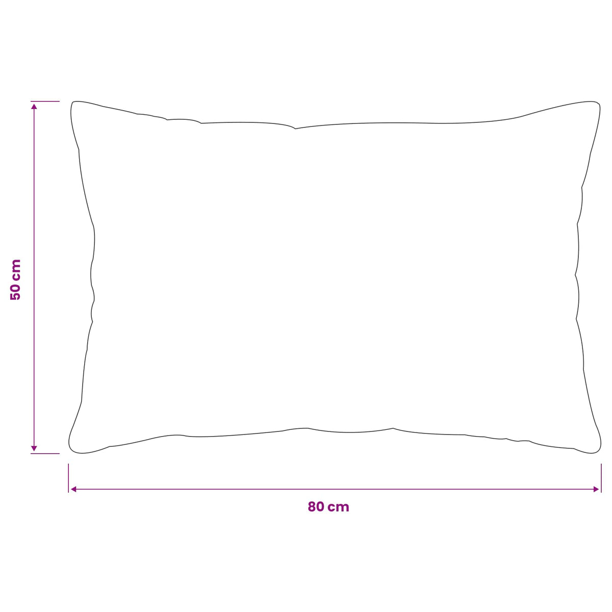 Cushion Cover 6 pcs HEERLEN Pink 50 x 80 cm Flannel