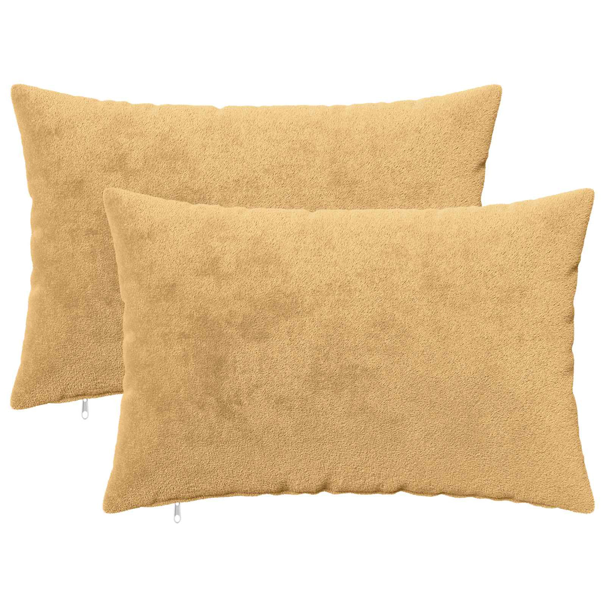 Cushion Cover 2 pcs HEERLEN Taupe 50 x 80 cm Flannel