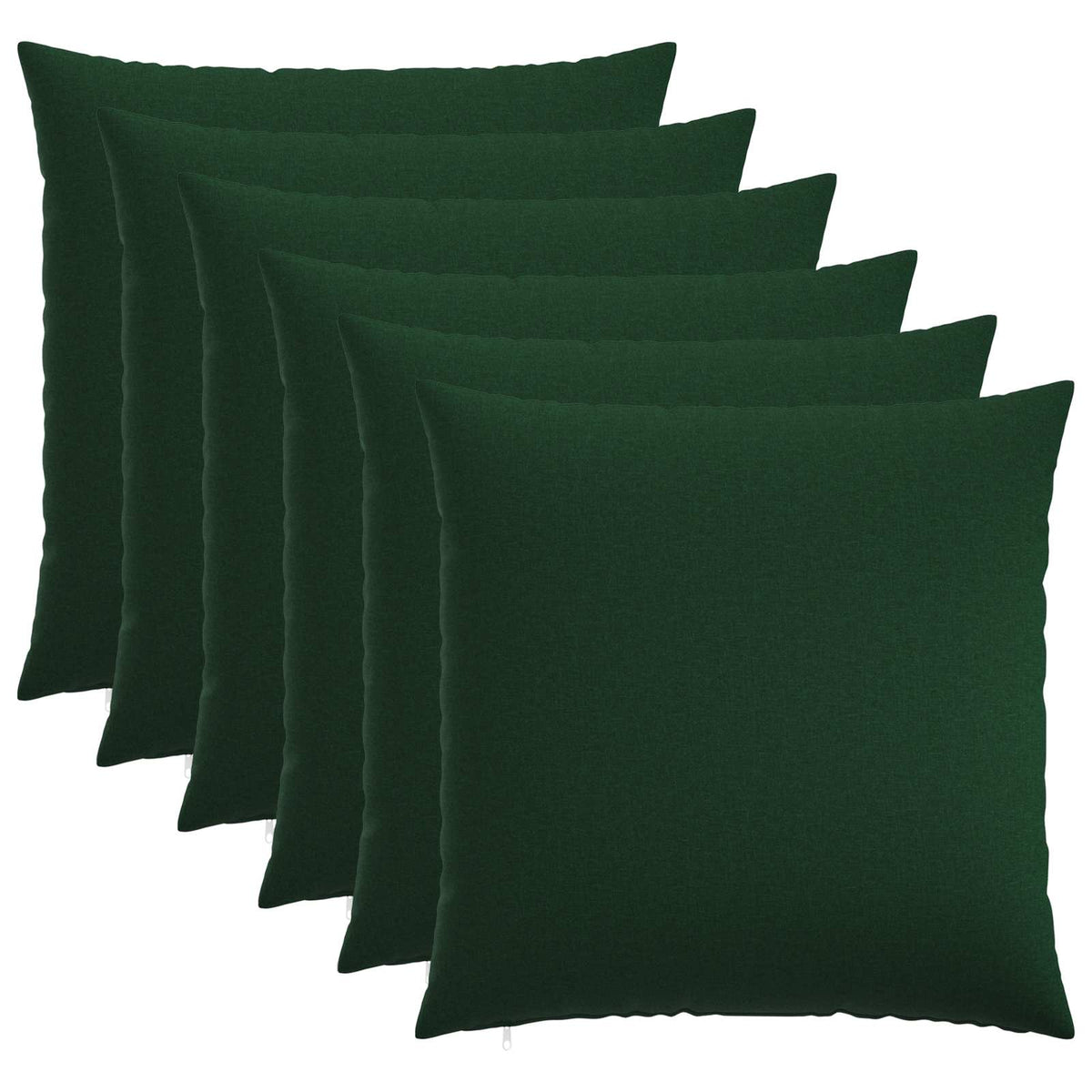 Cushion Cover 6 pcs HEERLEN Dark Green 55 x 55 cm Fabric