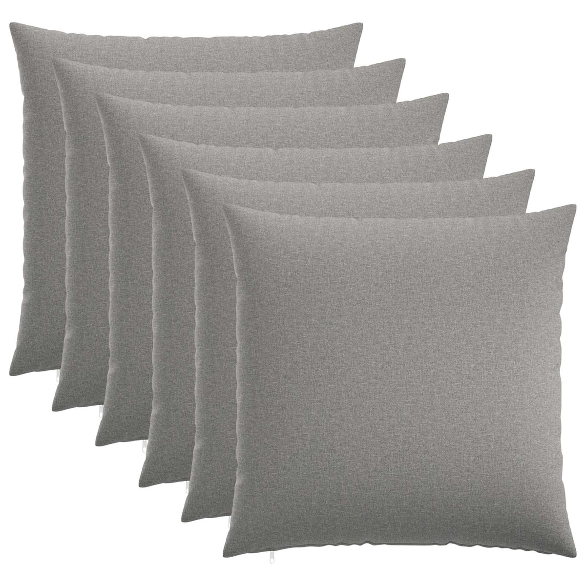 Cushion Cover 6 pcs HEERLEN Cloud Grey 55 x 55 cm Fabric