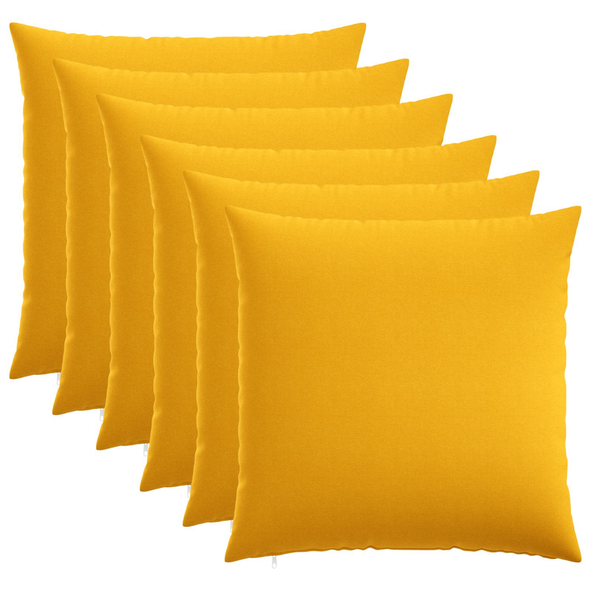 Cushion Cover 6 pcs HEERLEN Light Yellow 55 x 55 cm Fabric
