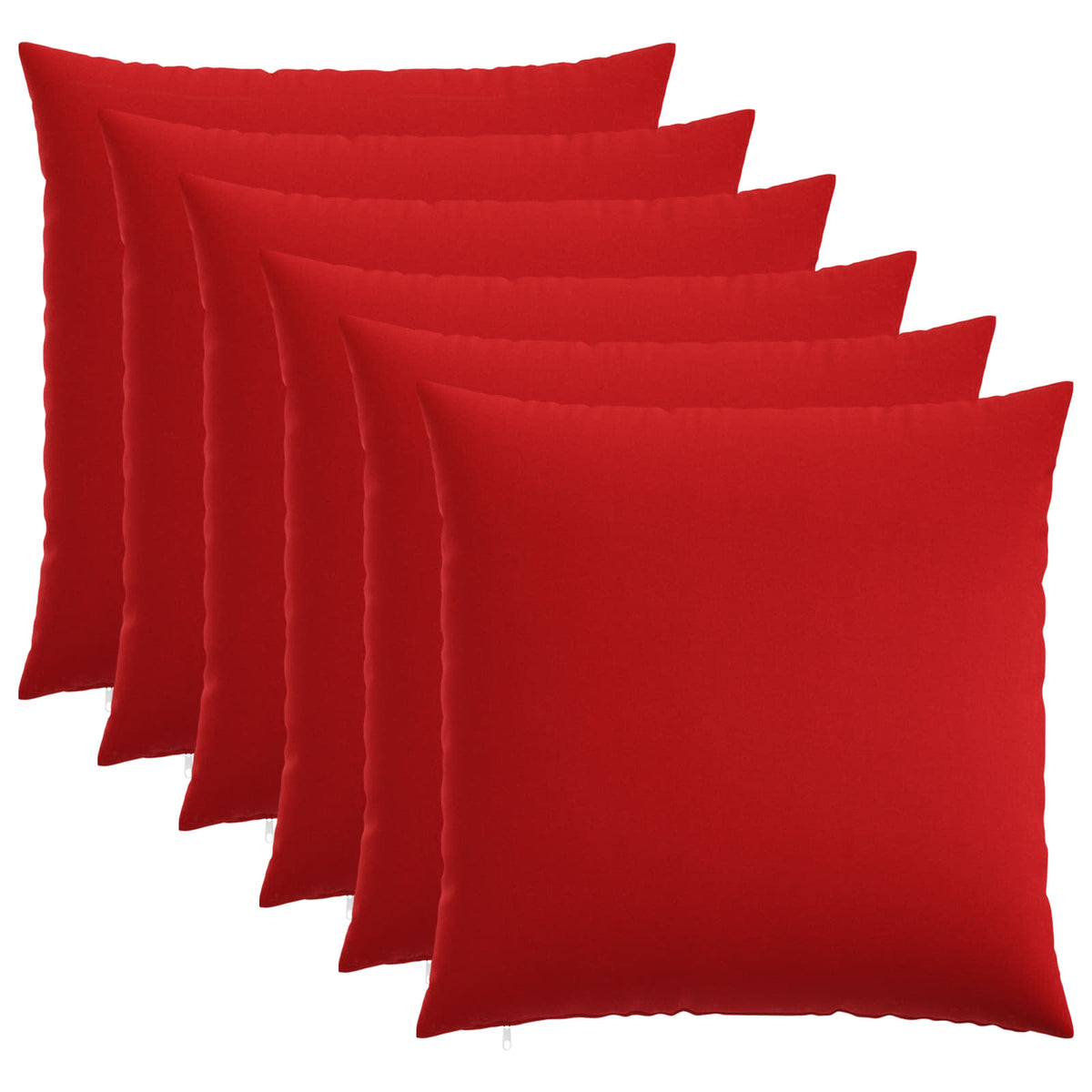 Cushion Cover 6 pcs HEERLEN Red 55 x 55 cm Fabric