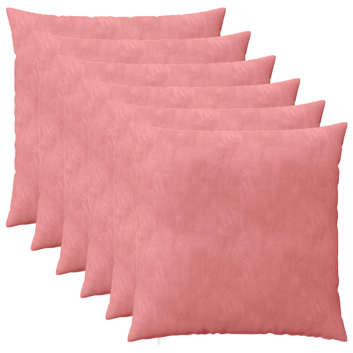 Cushion Cover 6 pcs HEERLEN Pink 55 x 55 cm Velvet