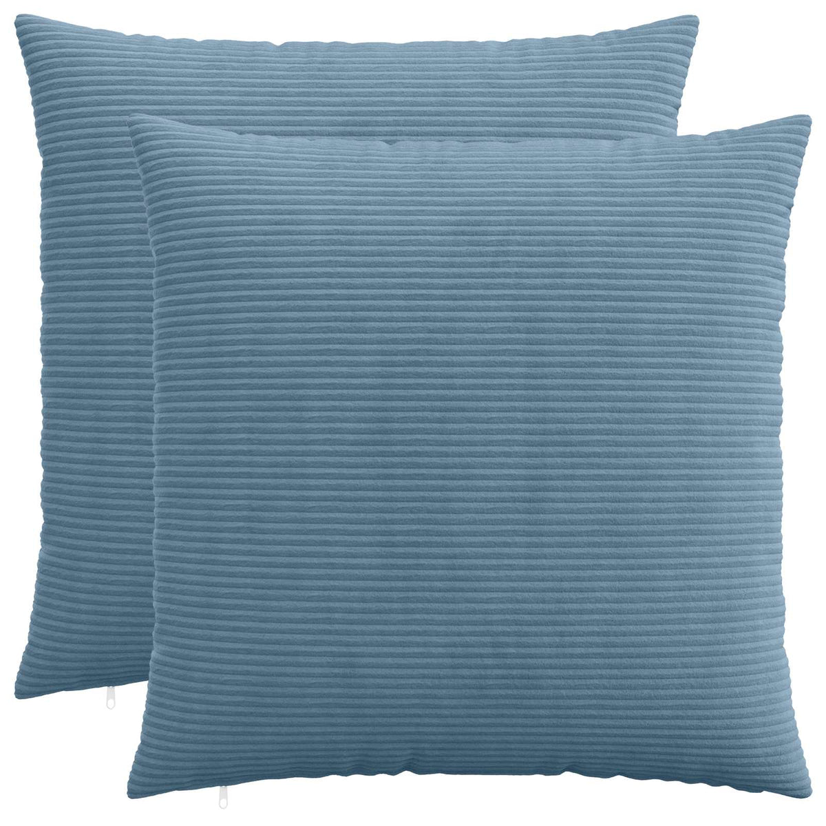 Cushion Cover 2 pcs HEERLEN Blue 55 x 55 cm Corduroy