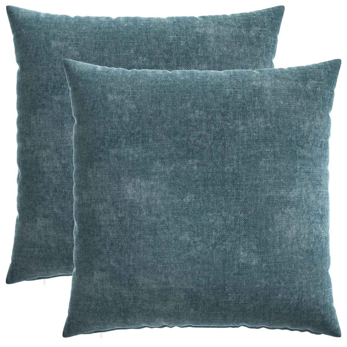 Cushion Cover 2 pcs HEERLEN Blue 55 x 55 cm Chenille Fabric
