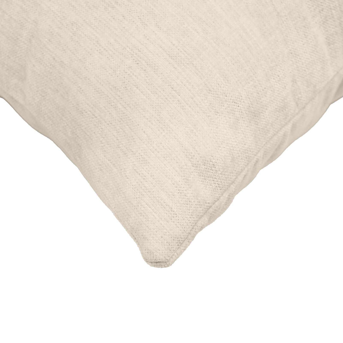 Cushion Cover 6 pcs HEERLEN Cream 55 x 55 cm Chenille Fabric