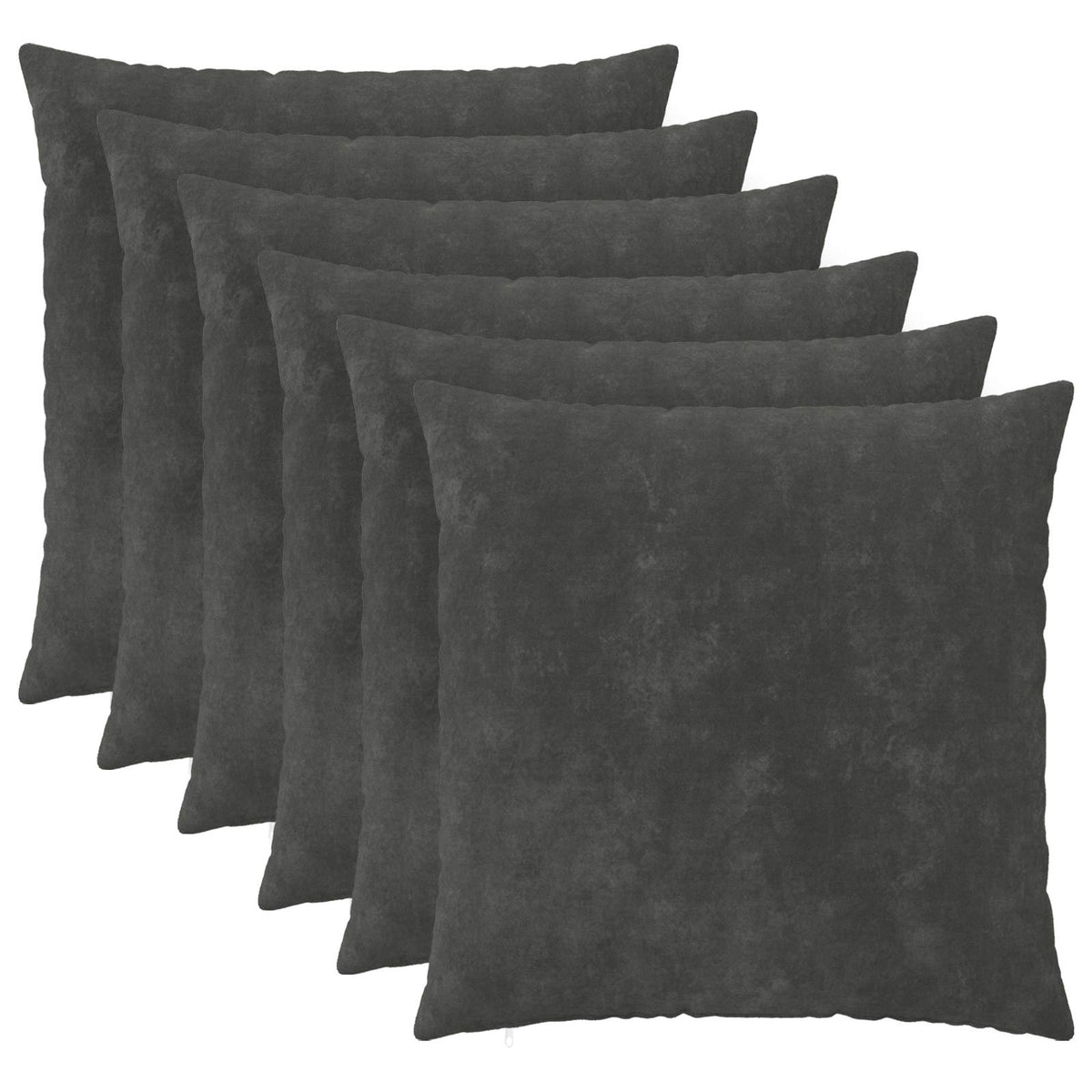 Cushion Cover 6 pcs HEERLEN Anthracite 55 x 55 cm