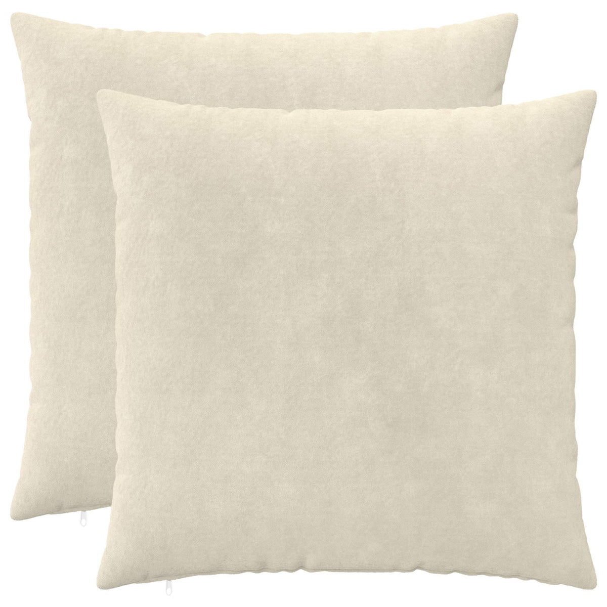 Cushion Cover 2 pcs HEERLEN Cream 55 x 55 cm Microfiber Fleece