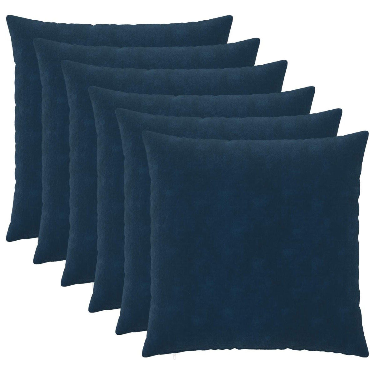 Cushion Cover 6 pcs HEERLEN Blue 55 x 55 cm Microfiber Fleece