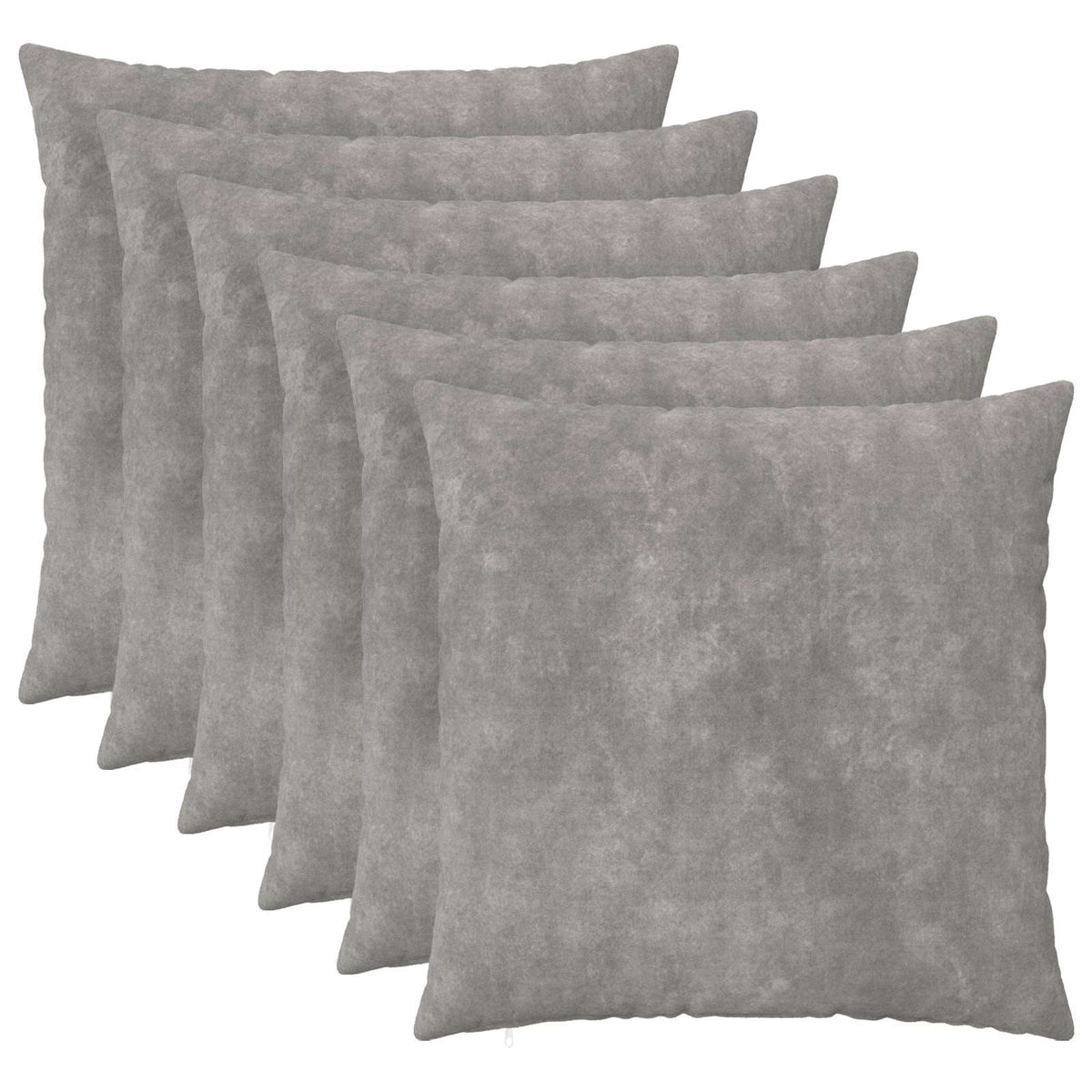 Cushion Cover 6 pcs HEERLEN Light Grey 55 x 55 cm
