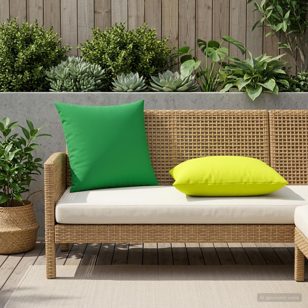 Cushion with Pillow HEERLEN 2 pcs Green Polyester