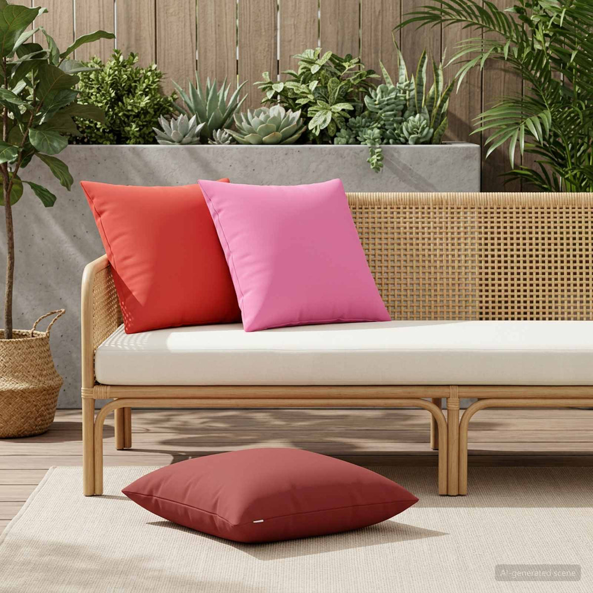 Cushion Cover 2 pcs HEERLEN Pink 60 x 60 cm Polyester