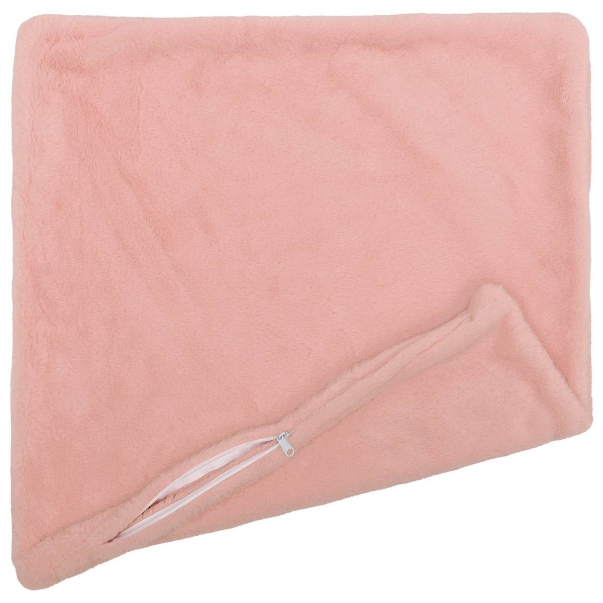 Cushion Cover 6 pcs HEERLEN Pink 55 x 55 cm Faux Rabbit Fur