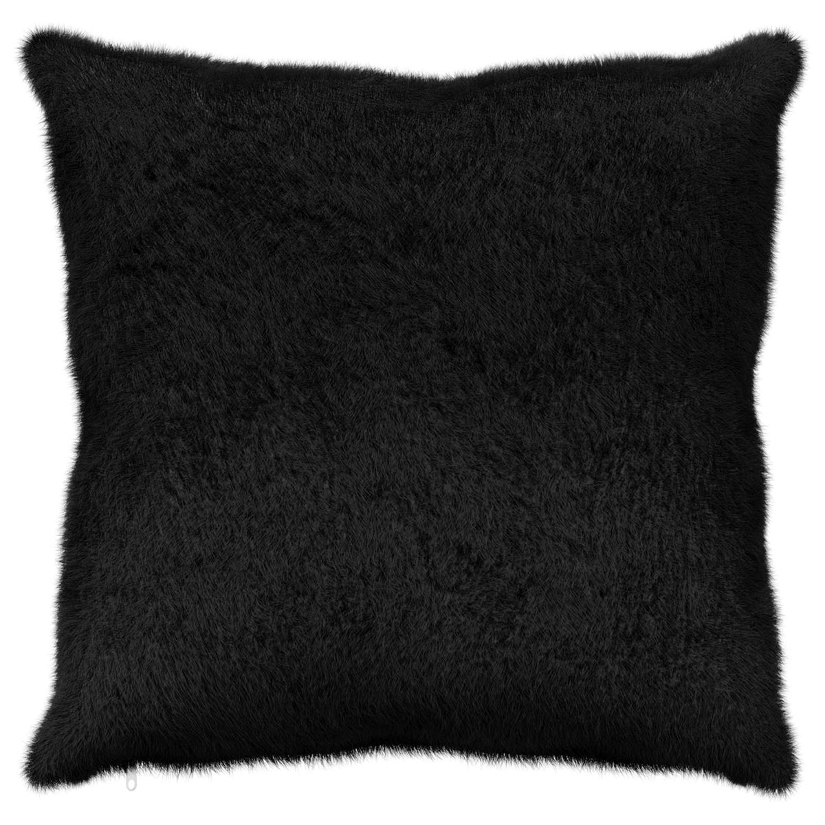 Cushion Cover 2 pcs HEERLEN Black 55 x 55 cm Faux Rabbit Fur