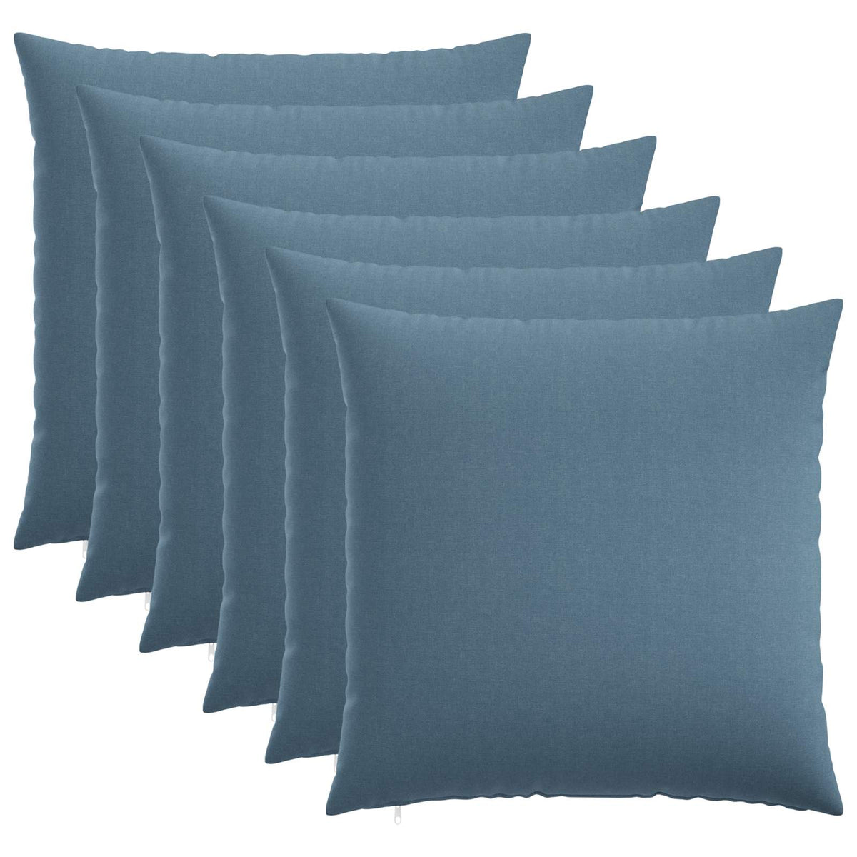 Cushion Cover 6 pcs HEERLEN Jeans Blue 60 x 60 cm Fabric