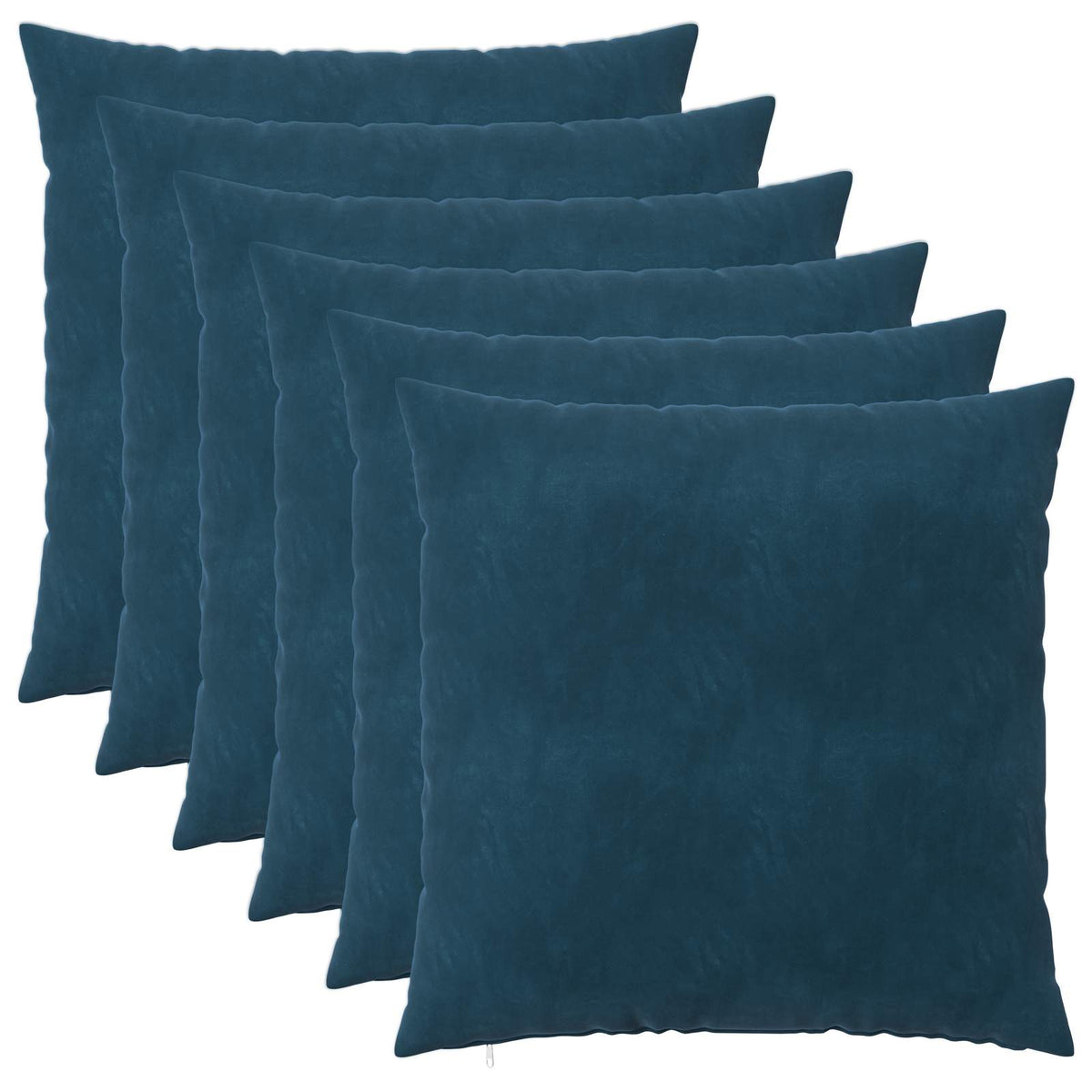 Cushion Cover 6 pcs HEERLEN Blue 60 x 60 cm Velvet