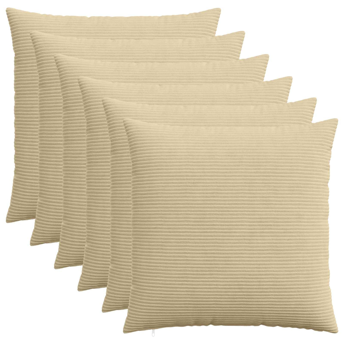 Cushion Cover 6 pcs HEERLEN Green Grey 60 x 60 cm Corduroy