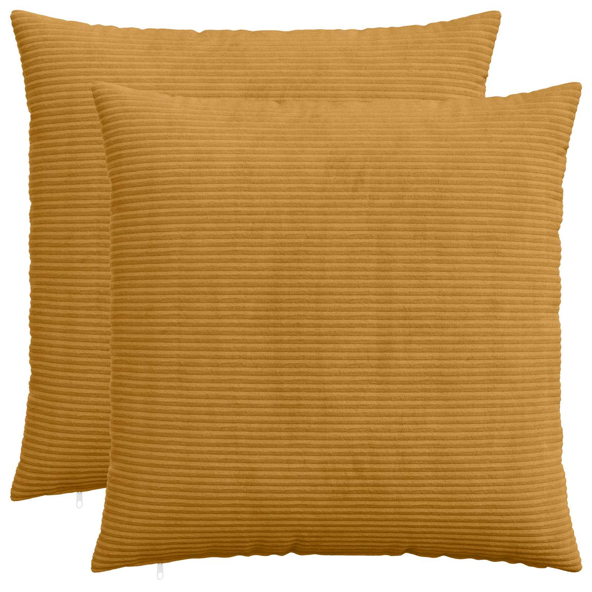 Cushion Cover 2 pcs HEERLEN Yellow 60 x 60 cm Corduroy