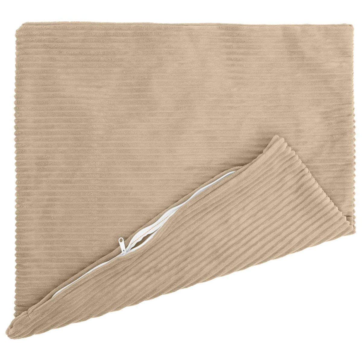 Cushion Cover 2 pcs HEERLEN Taupe 60 x 60 cm Corduroy