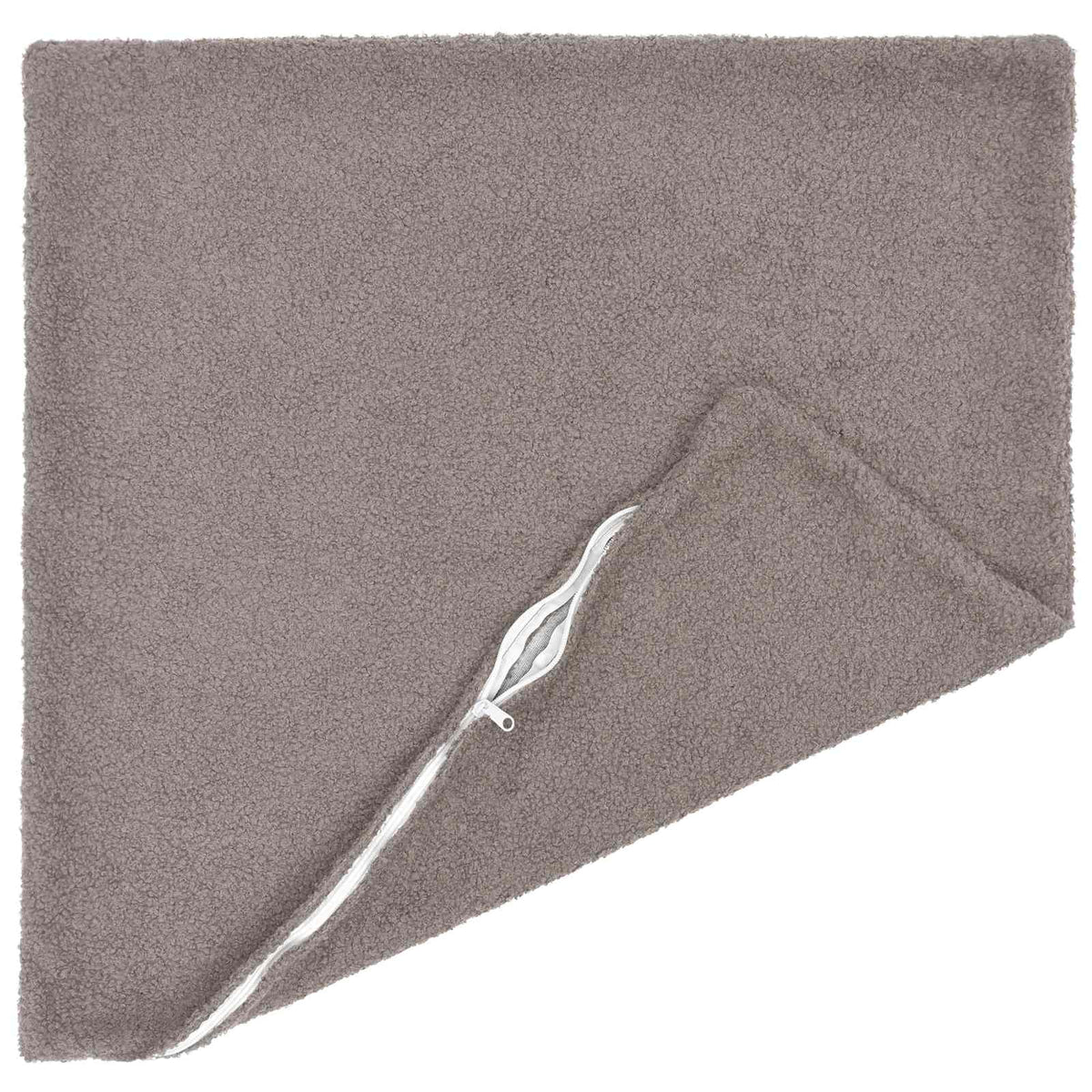 Cushion Cover 2 pcs HEERLEN Light Grey 60 x 60 cm Bouclé