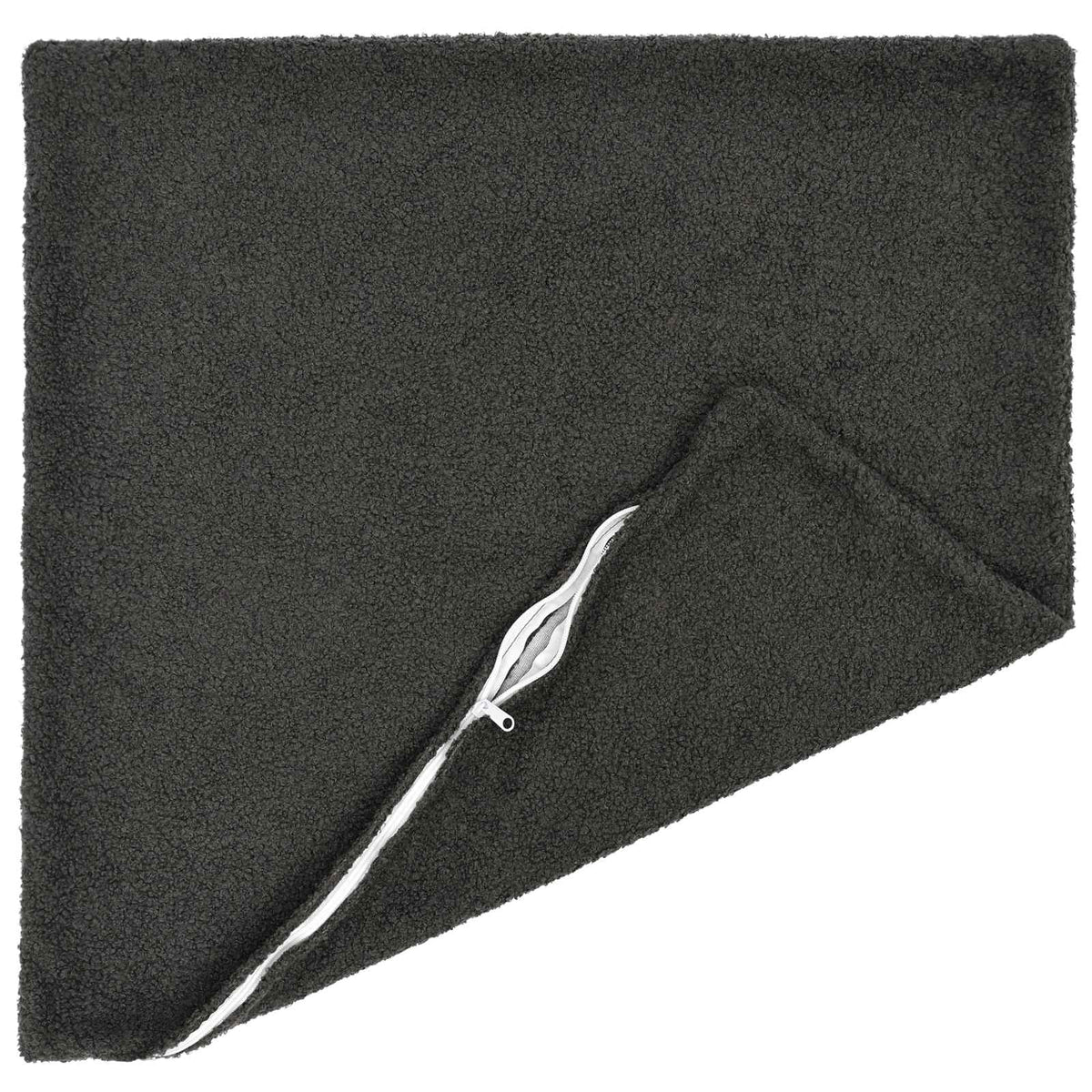 Cushion Cover 6 pcs HEERLEN Dark Grey 60 x 60 cm Bouclé