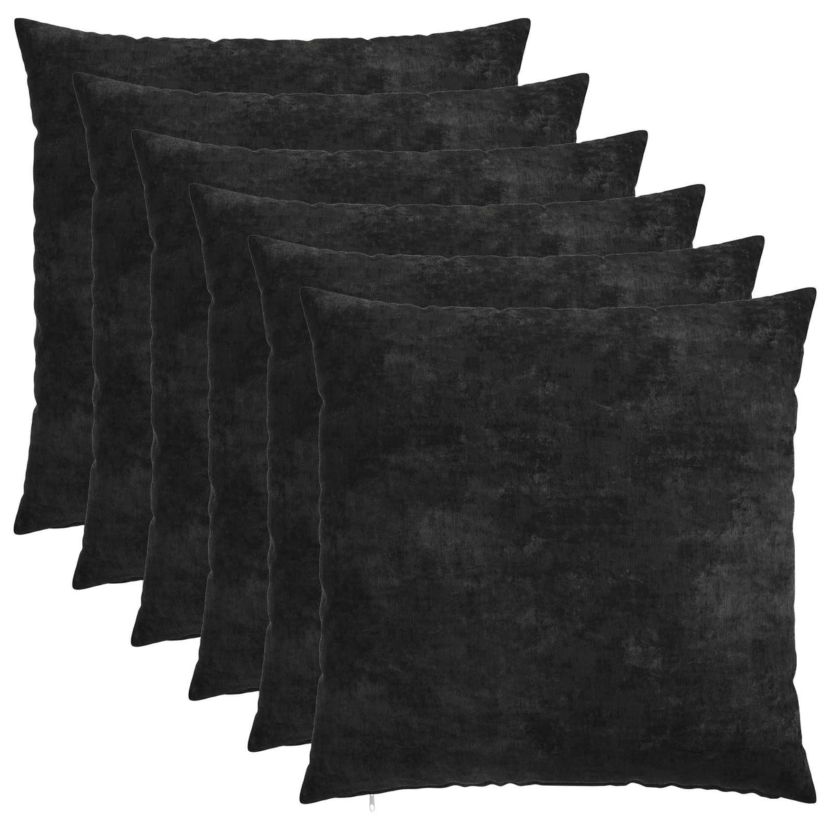 Cushion Cover 6 pcs HEERLEN Anthracite 60 x 60 cm